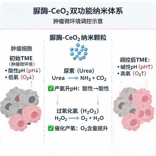 尿素酶偶联 CeO2 纳米酶:尿素响应-产氧双功能载体构建与评价
